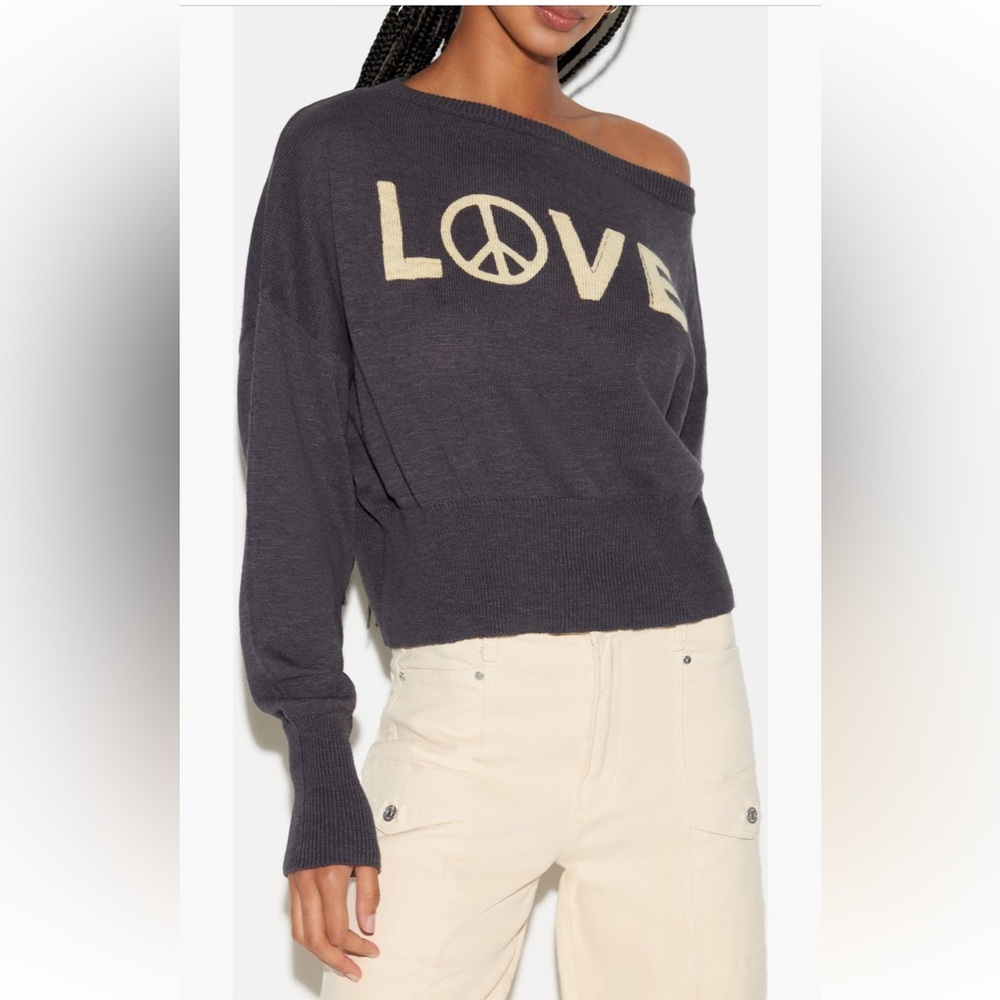 Spiritual Gangster Beloved Devon One-Shoulder Sweater